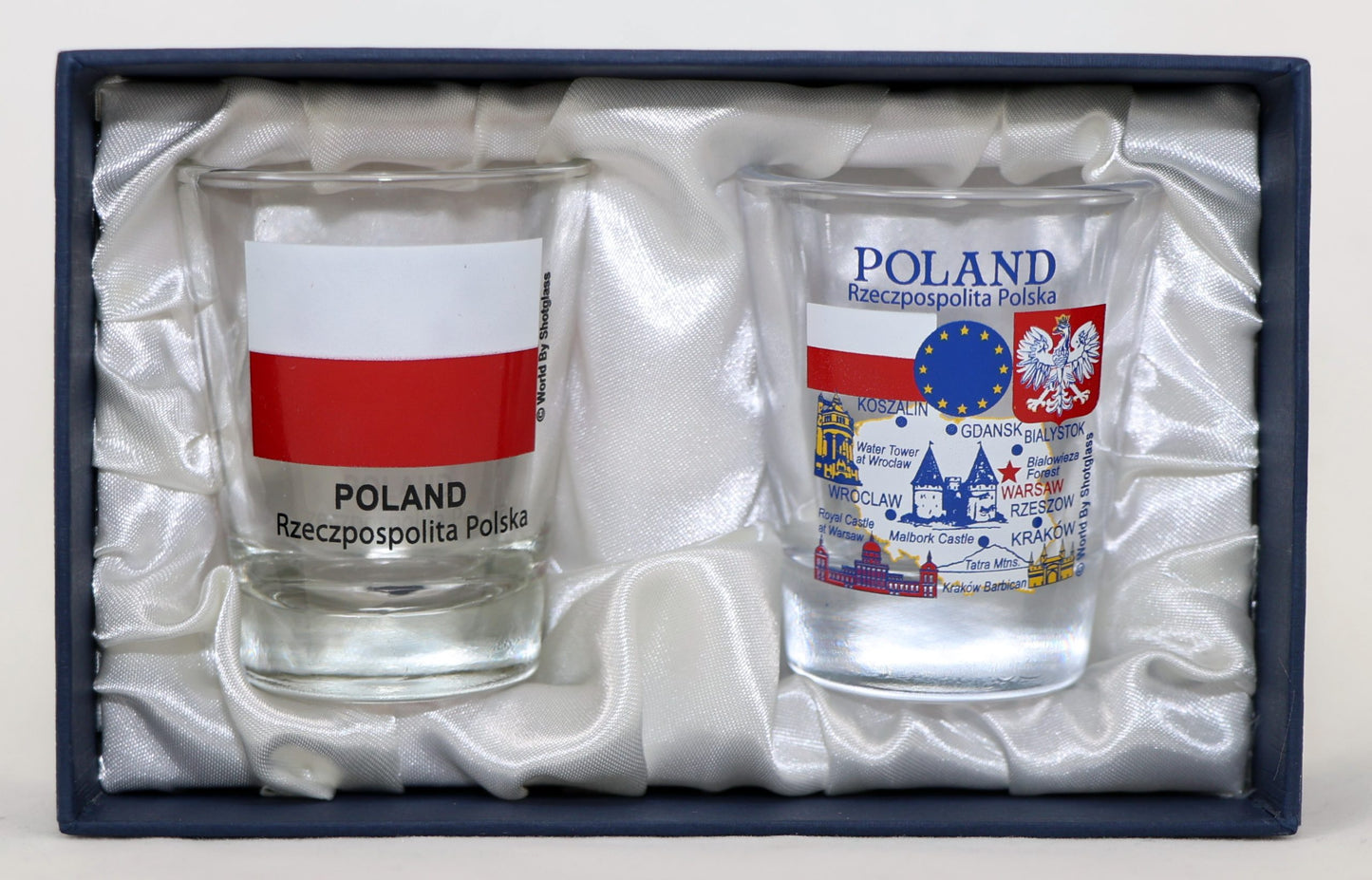 Poland Souvenir Boxed Shot Glass Set (Set of 2)