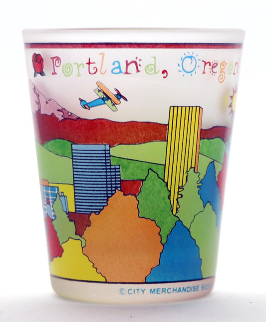 Portland Oregon Children's Skyline Shot Glass ctm