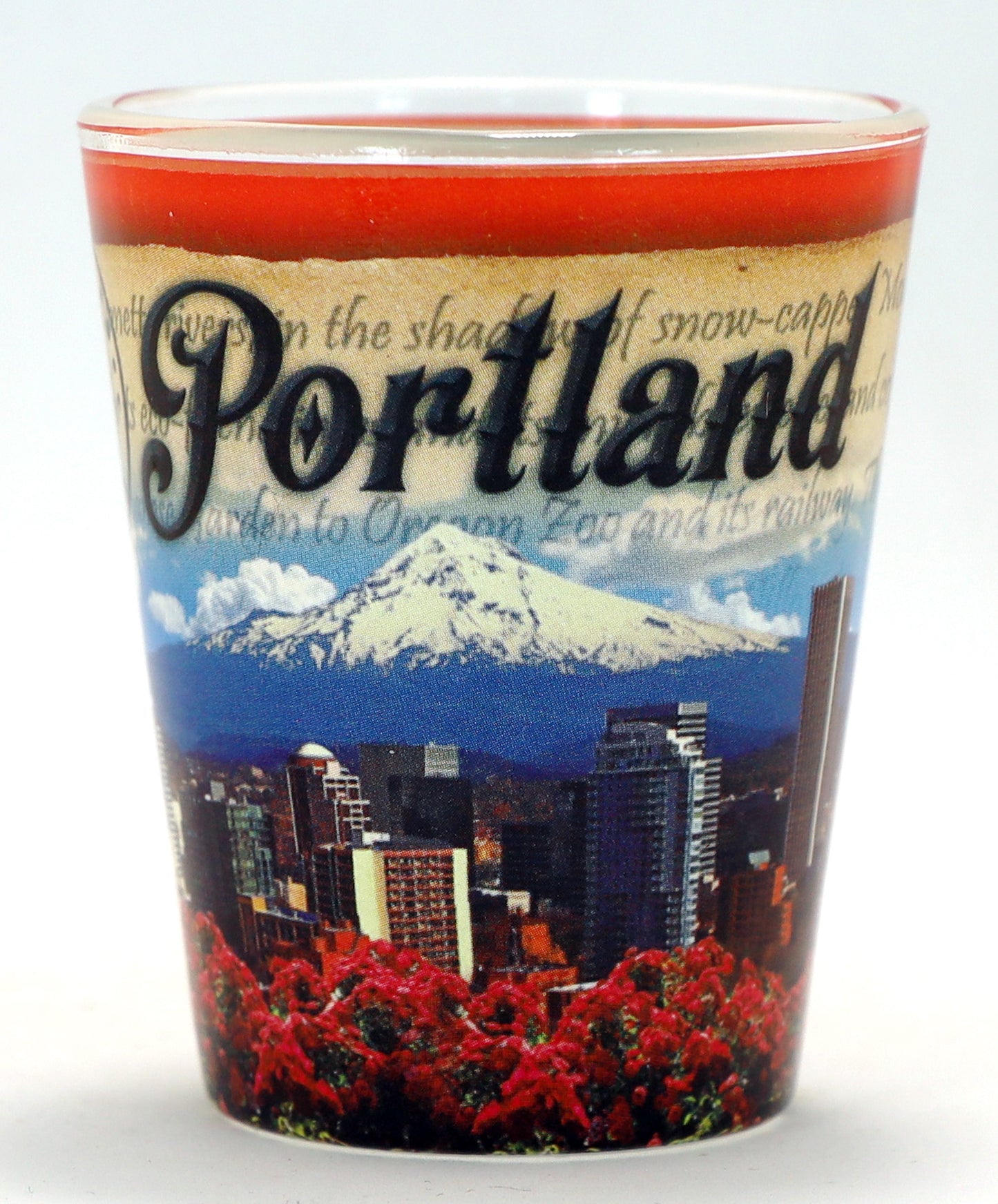 Portland Oregon Stamp Design Shot Glass