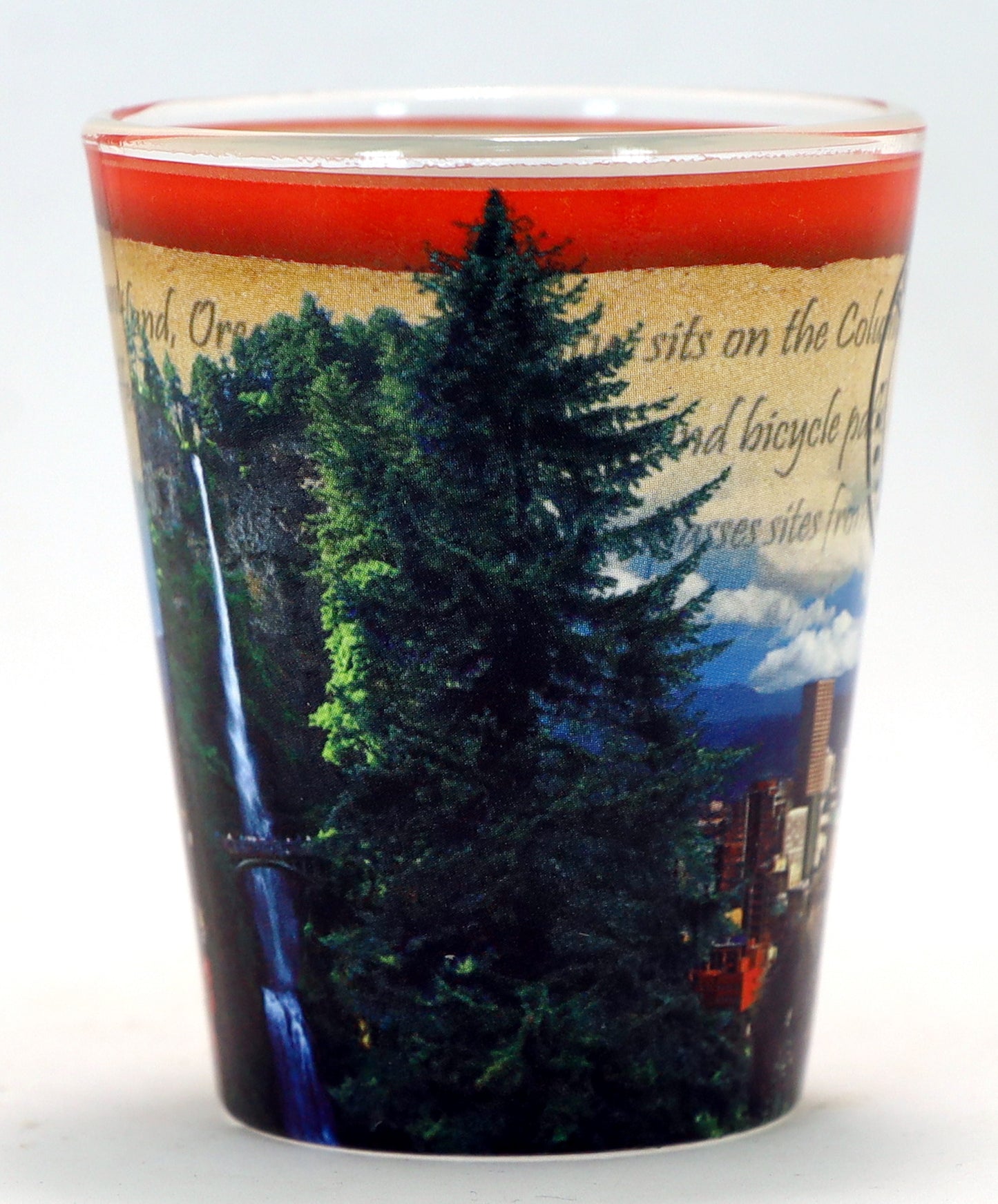 Portland Oregon Stamp Design Shot Glass