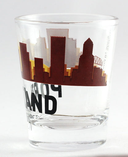 Portland Oregon Sunset Skyline Shot Glass