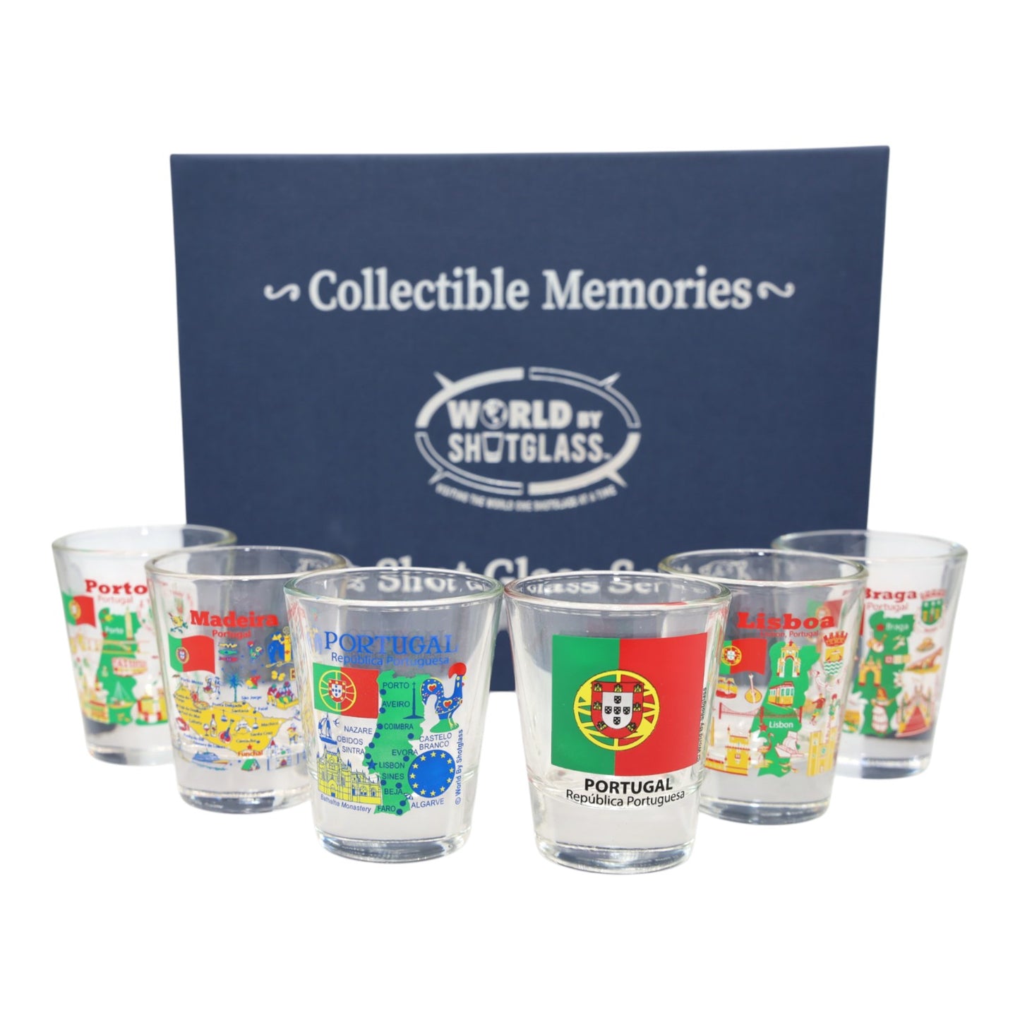 Portugal Souvenir Boxed Shot Glass Set (Set of 6)