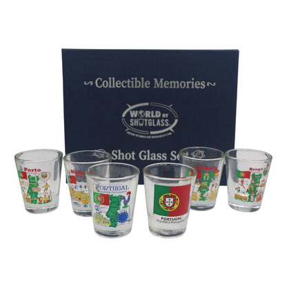 Portugal Souvenir Boxed Shot Glass Set (Set of 6)