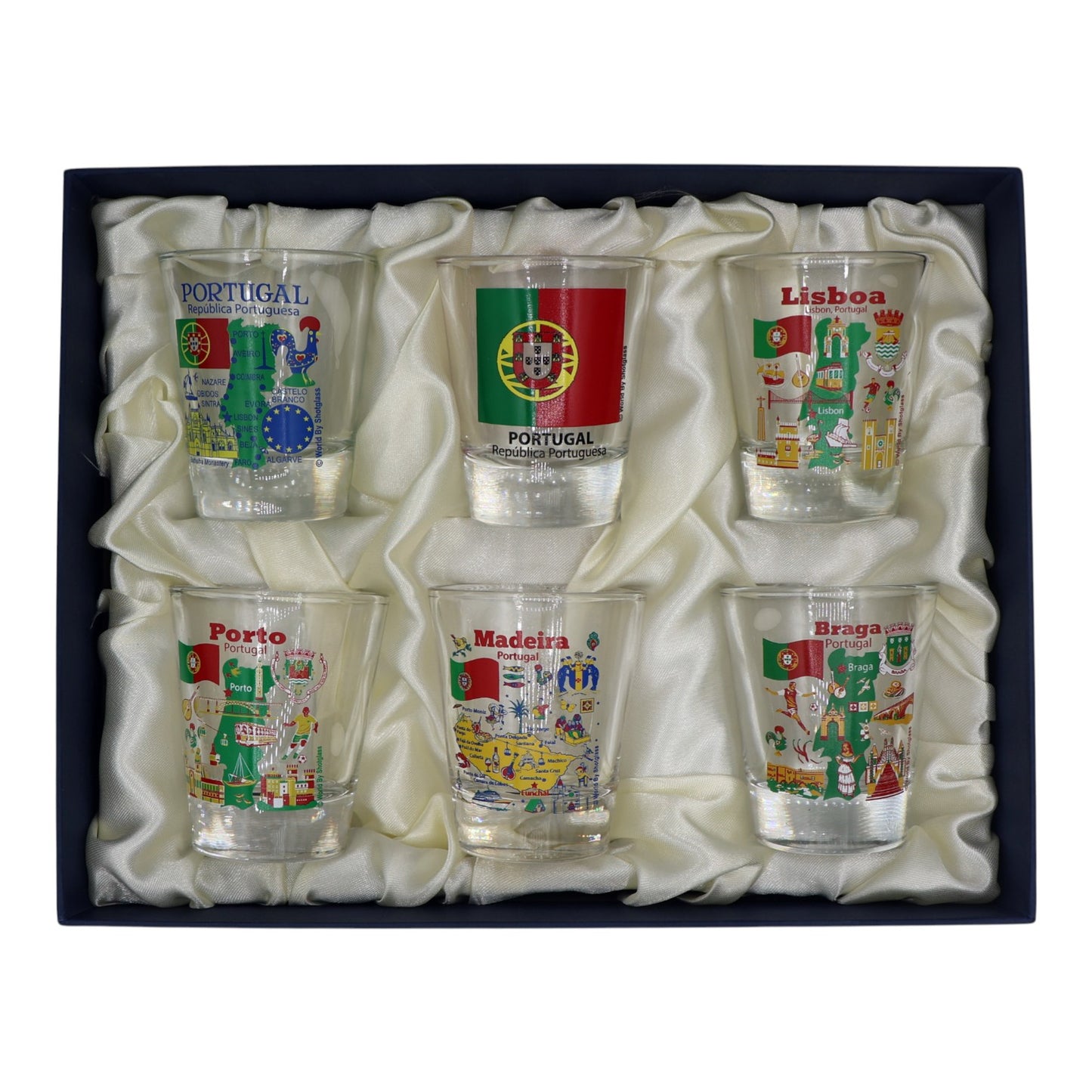 Portugal Souvenir Boxed Shot Glass Set (Set of 6)