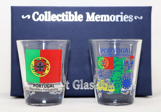 Portugal Souvenir Boxed Shot Glass Set (Set of 2)