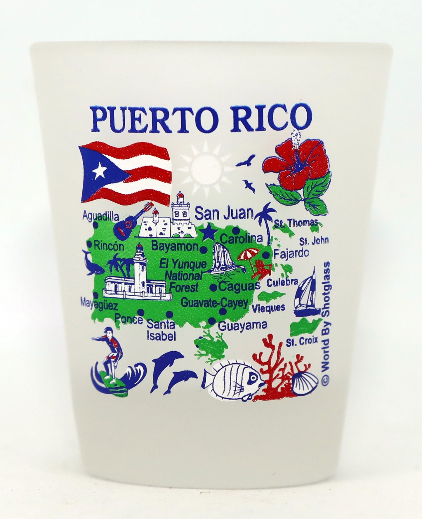 Puerto Rico Souvenir Boxed Shot Glass Set (Set of 6)