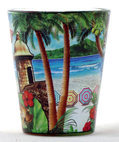 Puerto Rico Scene In and Out Shot Glass