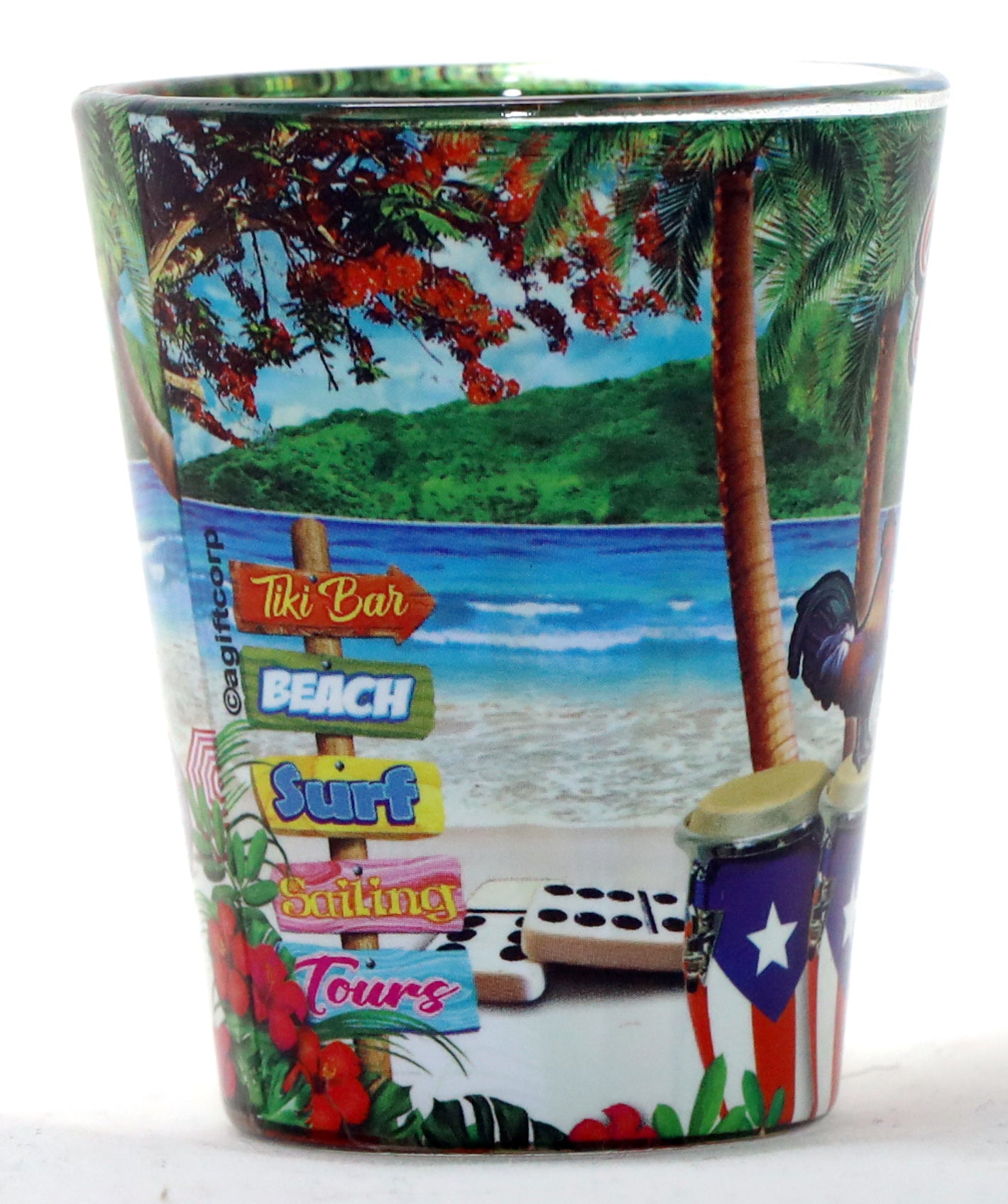 Puerto Rico Scene In and Out Shot Glass