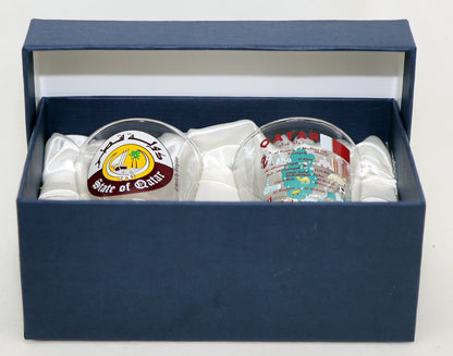 Qatar Souvenir Boxed Shot Glass Set (Set of 2)