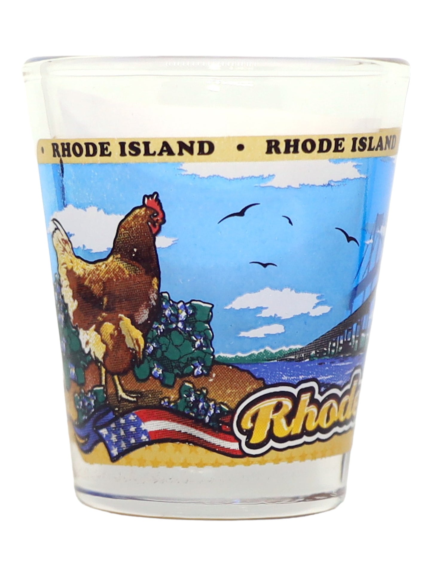 Rhode Island State Wraparound Shot Glass