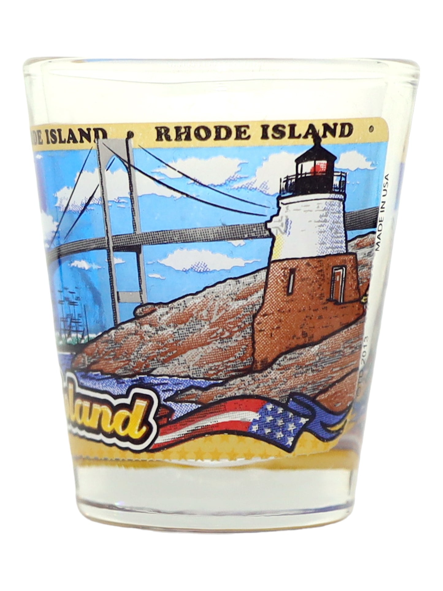 Rhode Island State Wraparound Shot Glass