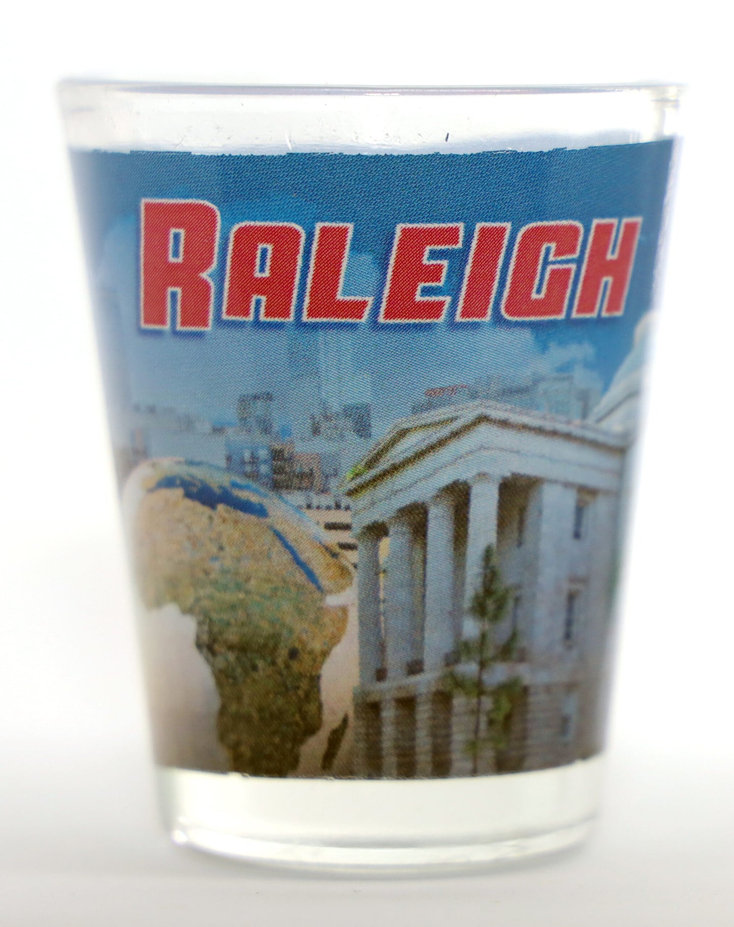 Raleigh North Carolina Blue Sky Photo Collage Shot Glass