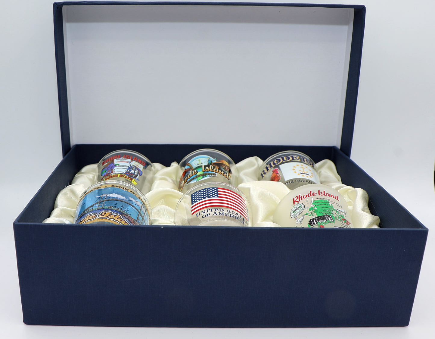 Rhode Island United States USA Souvenir Boxed Shot Glass Set (Set of 6)