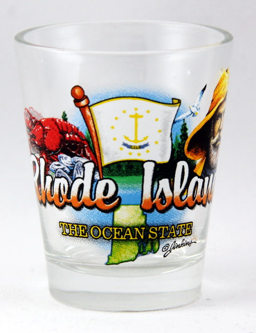 Rhode Island Ocean State Elements Shot Glass