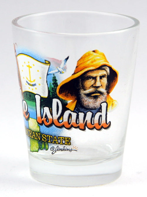 Rhode Island Ocean State Elements Shot Glass