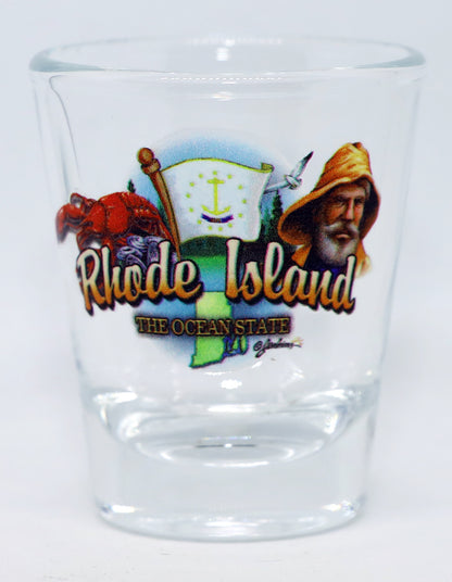 Rhode Island United States USA Souvenir Boxed Shot Glass Set (Set of 6)