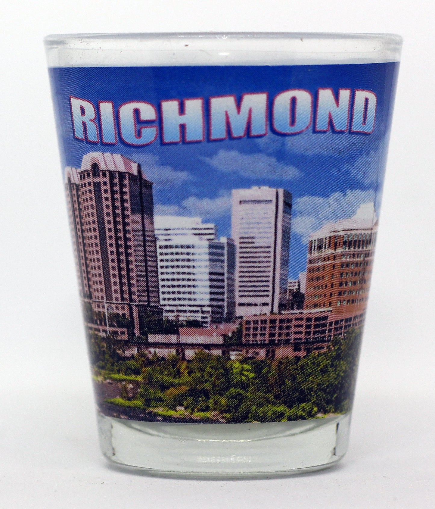 Richmond Virginia Color Photo Skyline Shot Glass