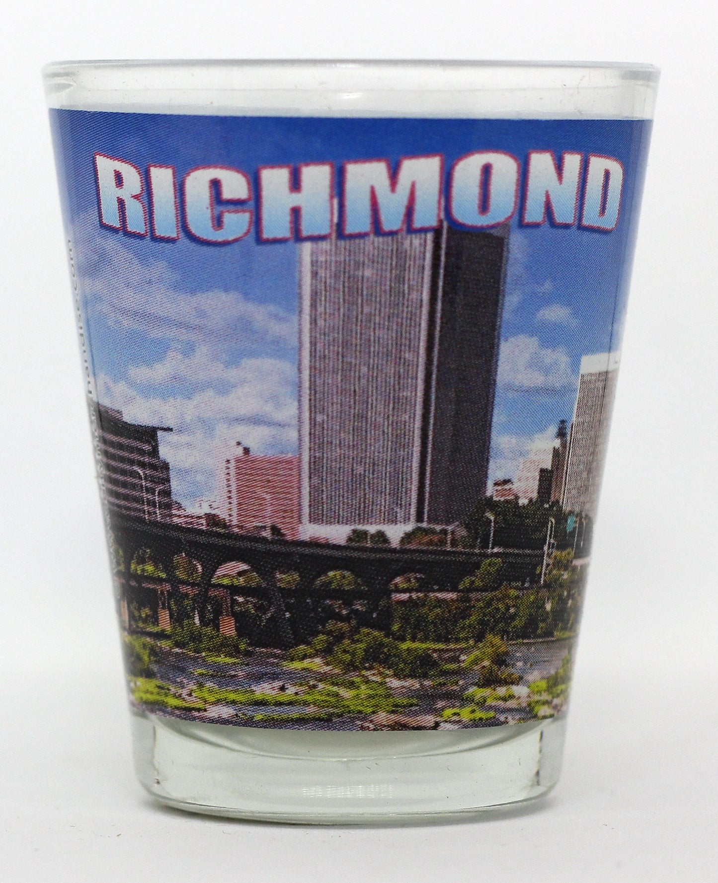 Richmond Virginia Color Photo Skyline Shot Glass