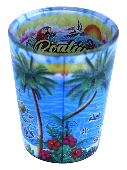 Roatan Honduras Scene In and Out Shot Glass