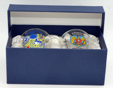 Romania Souvenir Boxed Shot Glass Set (Set of 2)