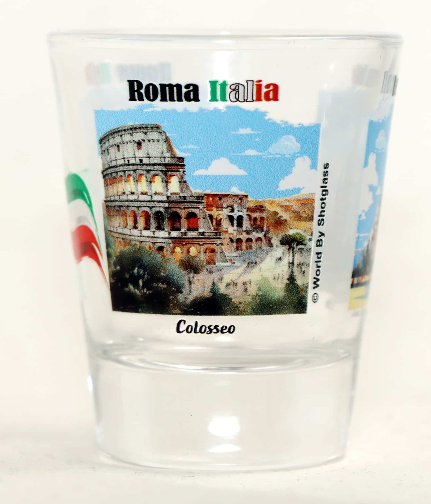 Rome Italy Landmarks and Icons Collage Shot Glass