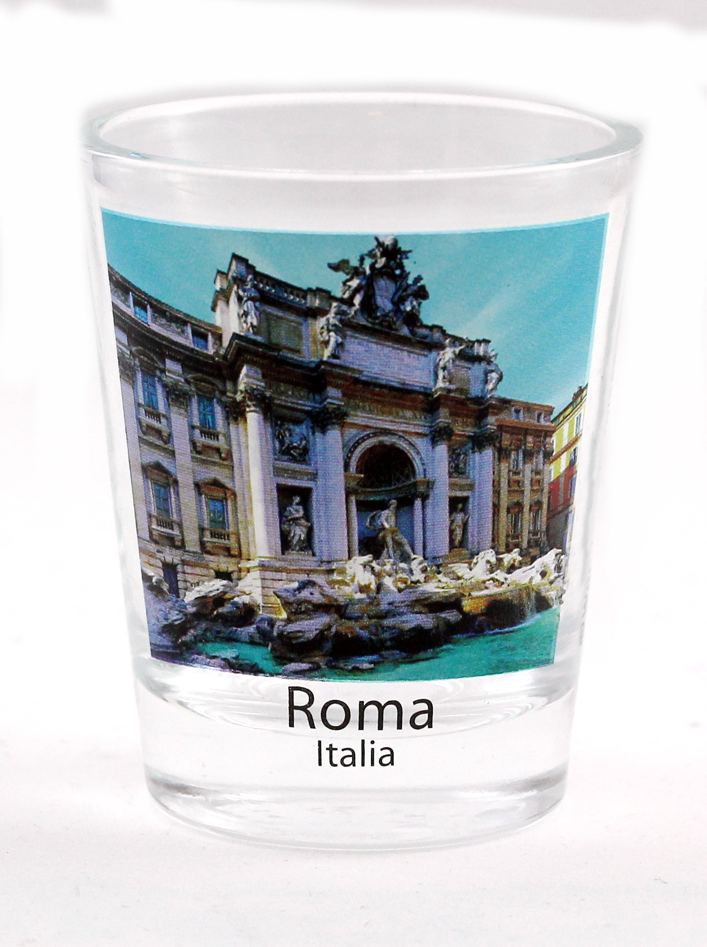 Rome Italy Trevi Fountains Color Photo Shot Glass