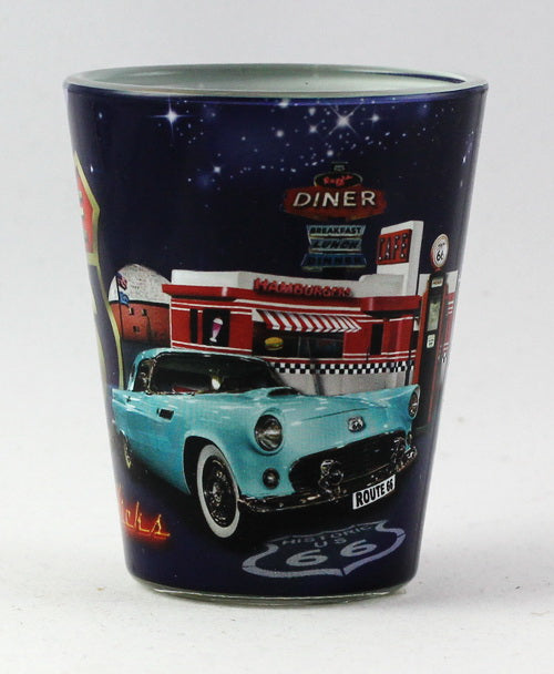 Route 66 Retro Collage Shot Glass rtp