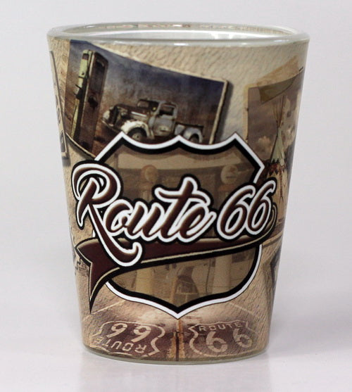 Route 66 Sepia Design Shot Glass RTP