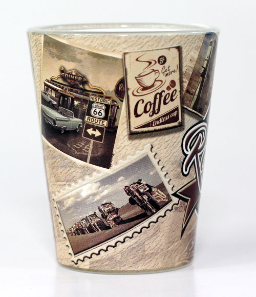 Route 66 Sepia Design Shot Glass RTP