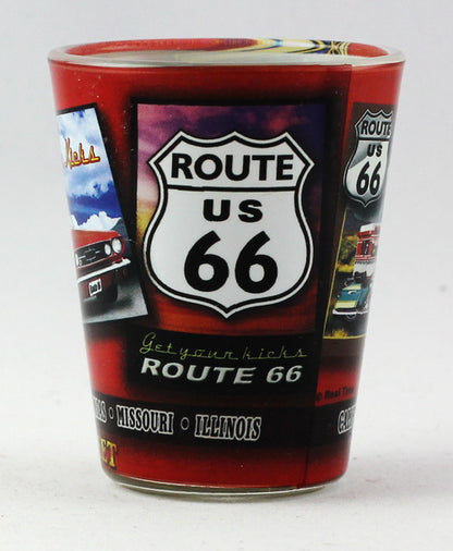 Route 66 Poster Art Shot Glass rtp