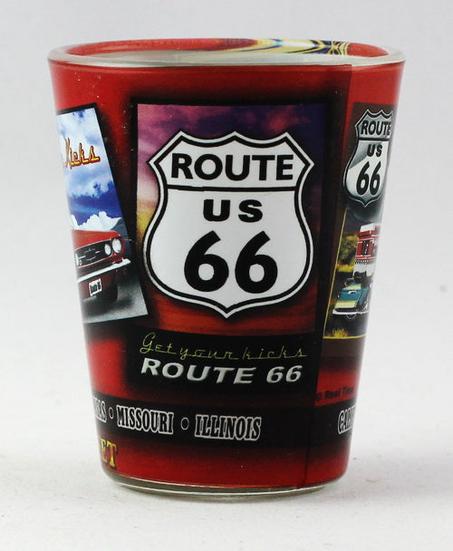 Route 66 Poster Art Shot Glass rtp