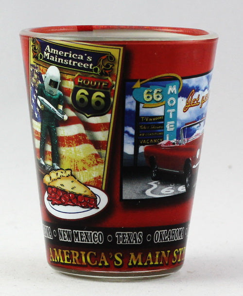 Route 66 Poster Art Shot Glass rtp