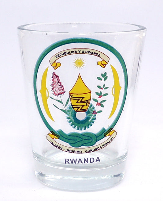 Rwanda Coat Of Arms Shot Glass