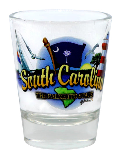 South Carolina United States USA Souvenir Boxed Shot Glass Set (Set of 6)