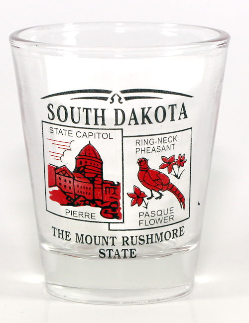South Dakota State Scenery Red New Shot Glass