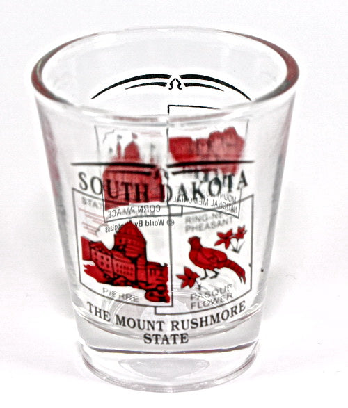 South Dakota State Scenery Red New Shot Glass