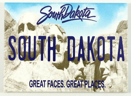 South Dakota License Plate Fridge Collector's Souvenir Magnet 2.5" X 3.5"