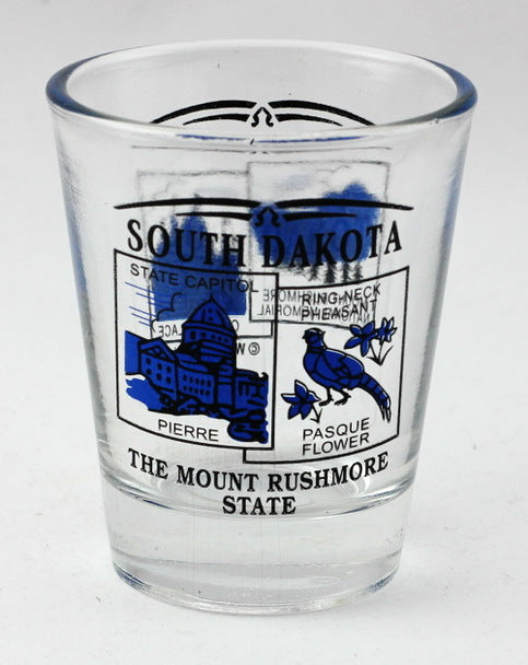 South Dakota State Scenery Blue New Shot Glass