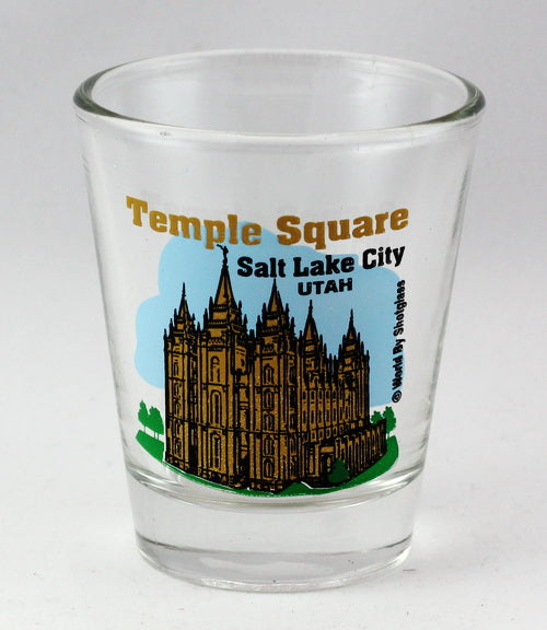 Salt Lake City Utah Temple Square Shot Glass