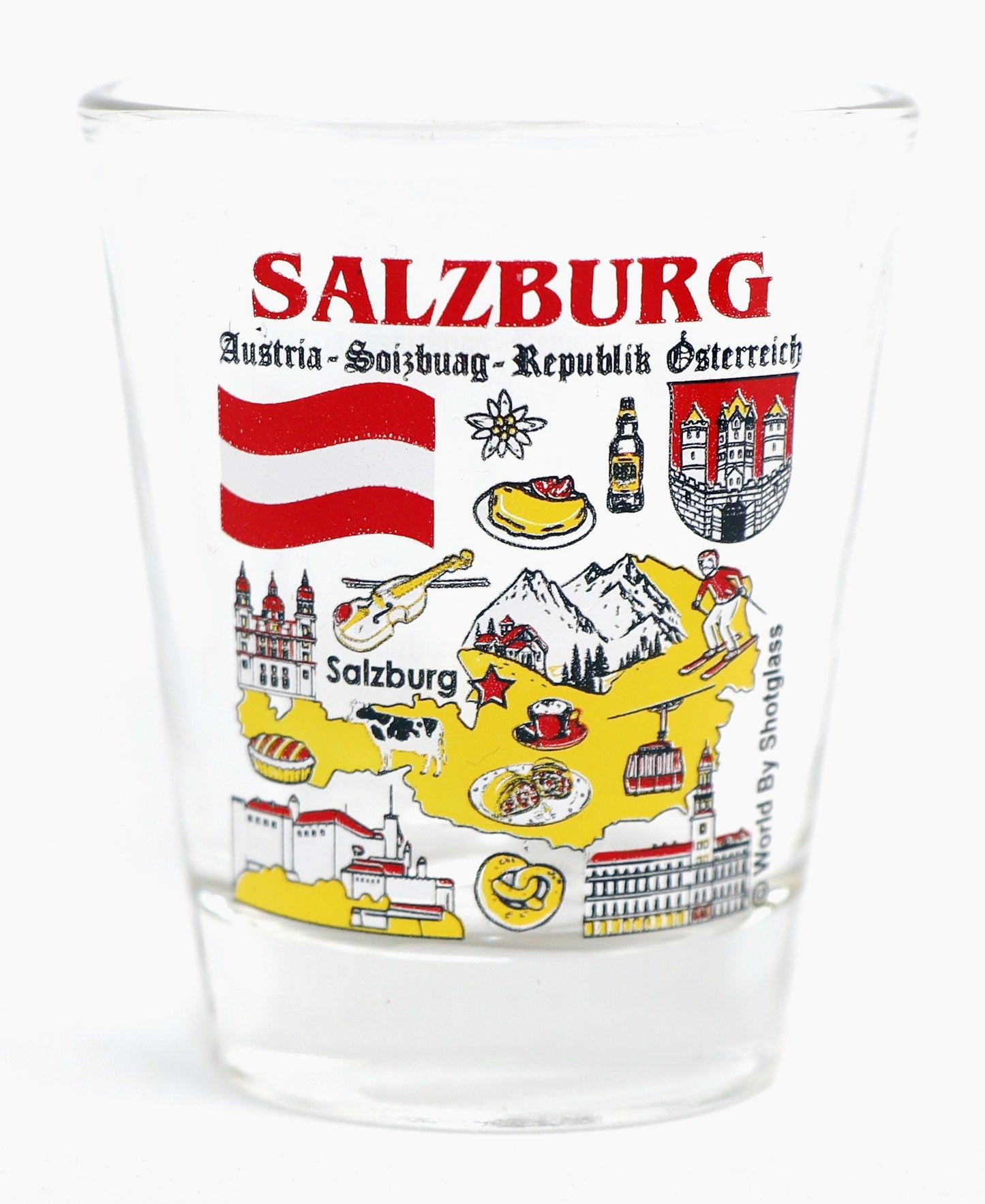 Salzburg Austria Landmarks and Icons Collage Shot Glass