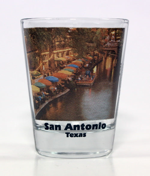 San Antonio Texas River Walk Color Photo Shot Glass