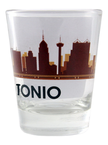 San Antonio Texas Sunset Skyline Shot glass