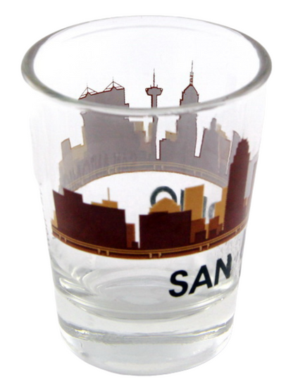 San Antonio Texas Sunset Skyline Shot glass