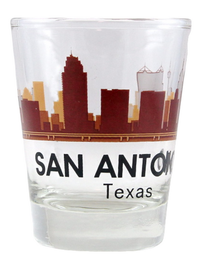 San Antonio Texas Sunset Skyline Shot glass