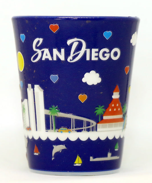 San Diego California Midnight Shot Glass