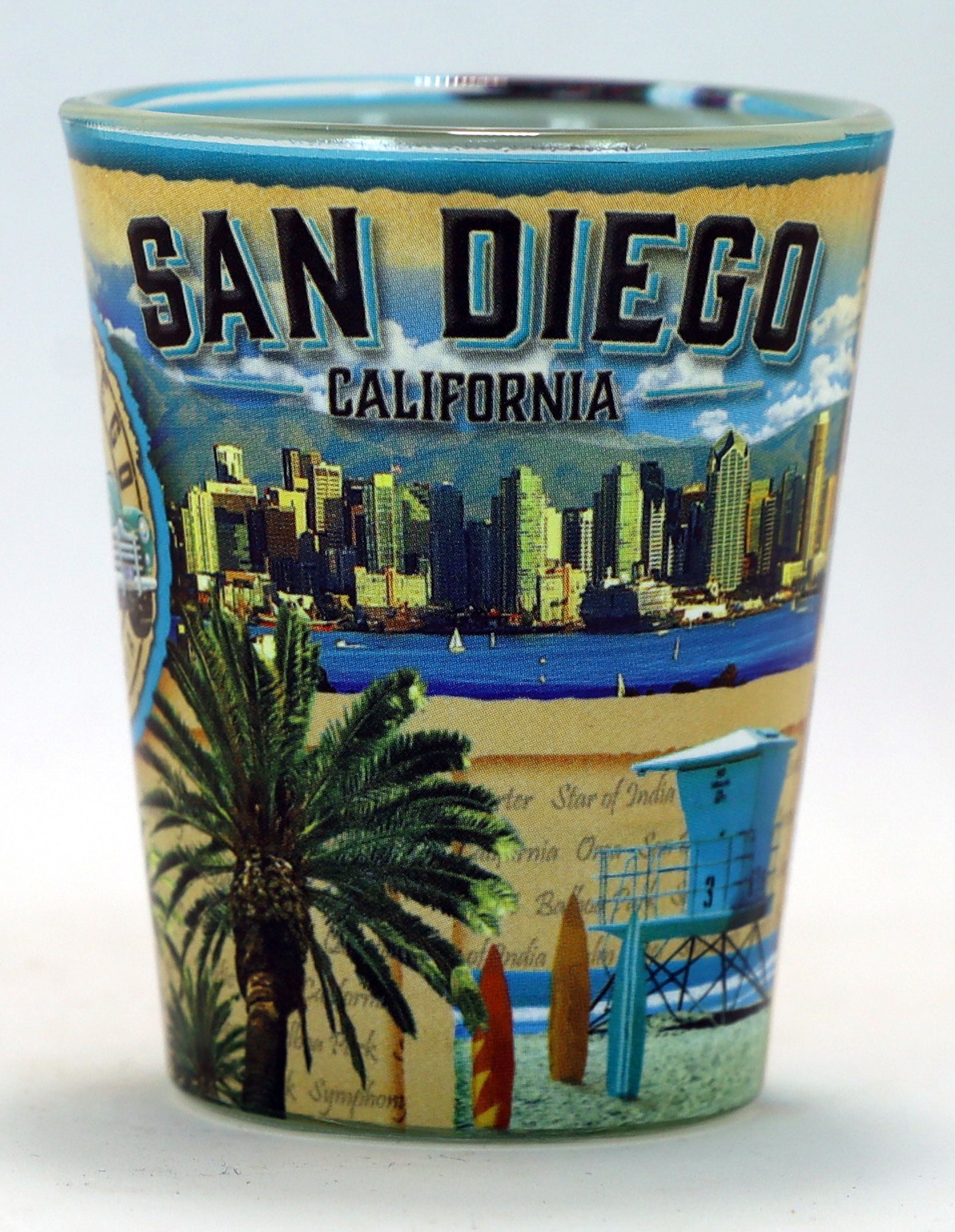 San Diego California Scrapbook Shot Glass