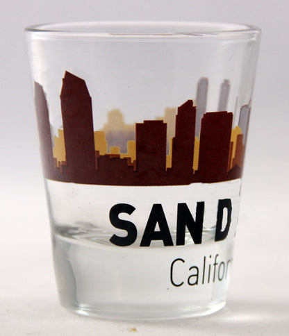 San Diego California Sunset Skyline Shot Glass