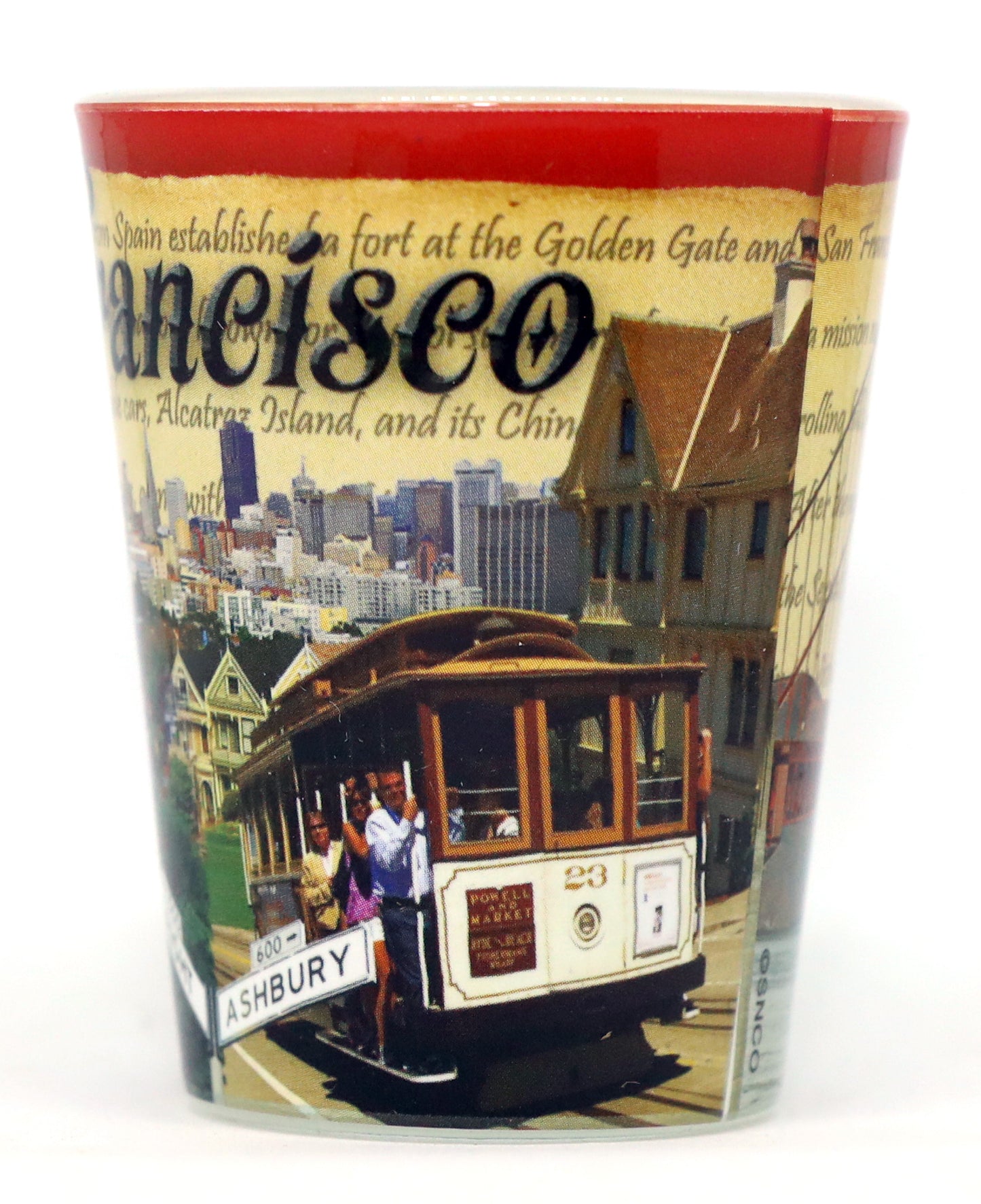 San Francisco California Stamp Design Shot Glass