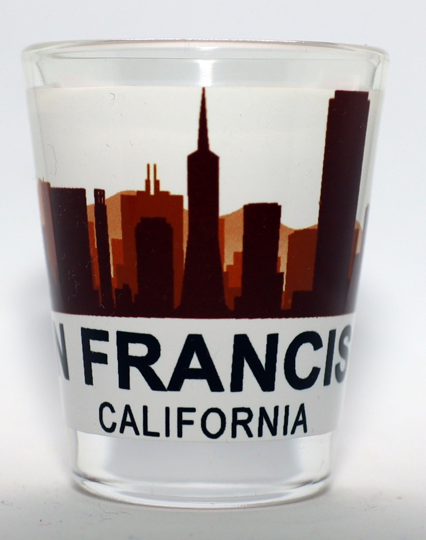 San Francisco California Sunset Skyline Shot Glass