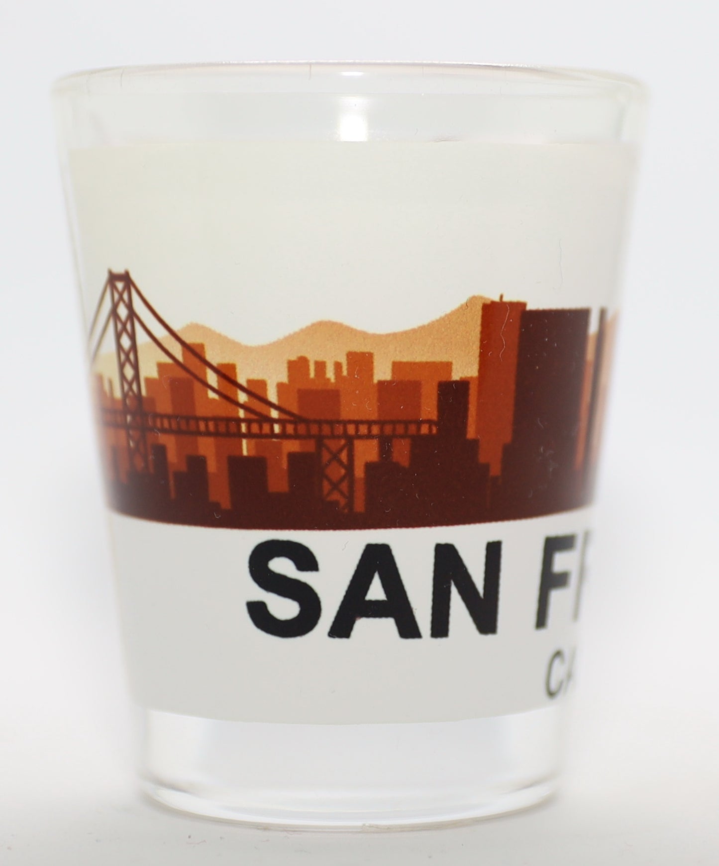 San Francisco California Sunset Skyline Shot Glass